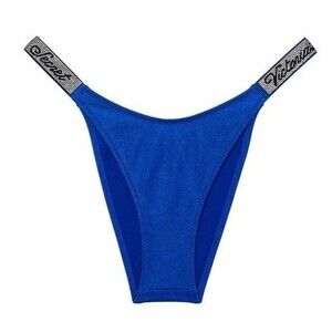 Victorias secret vs bikini bottoms blue oar shine brazilian L